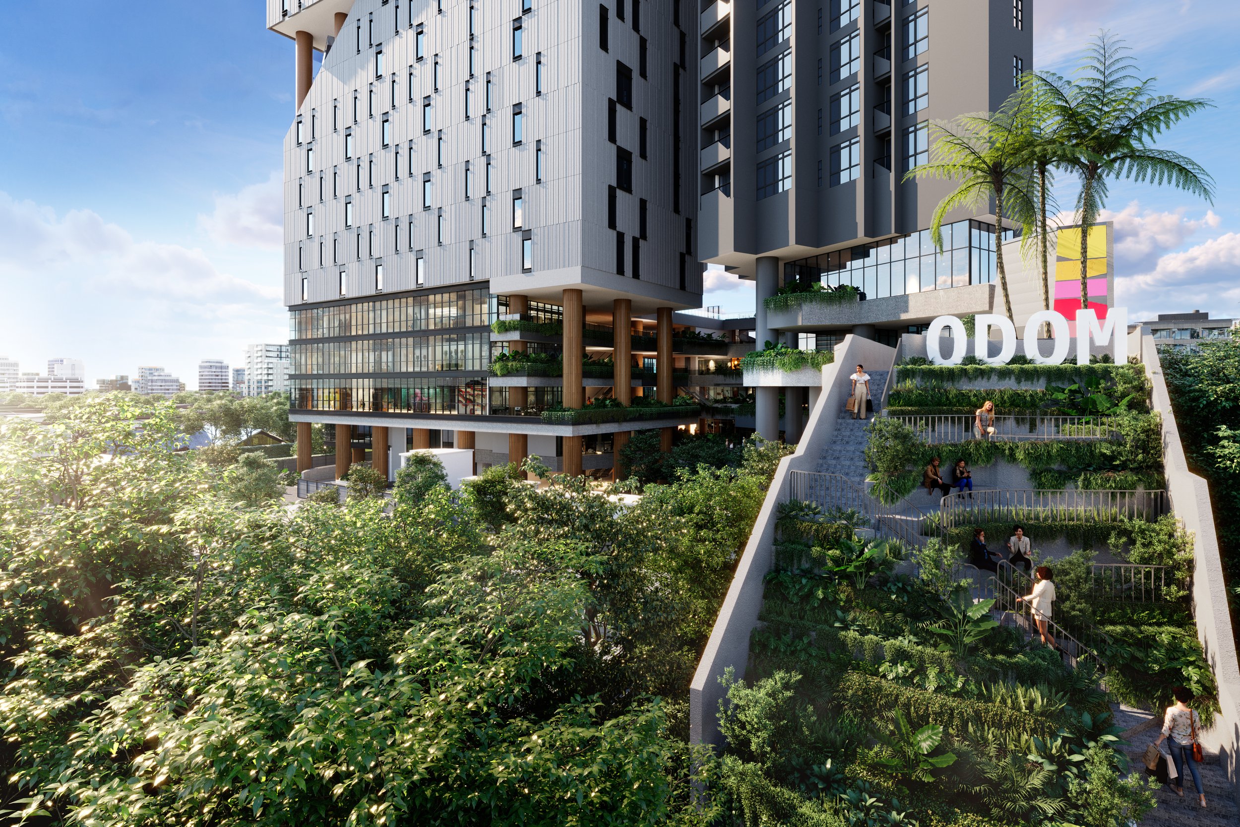 ODOM development and landscaped podium