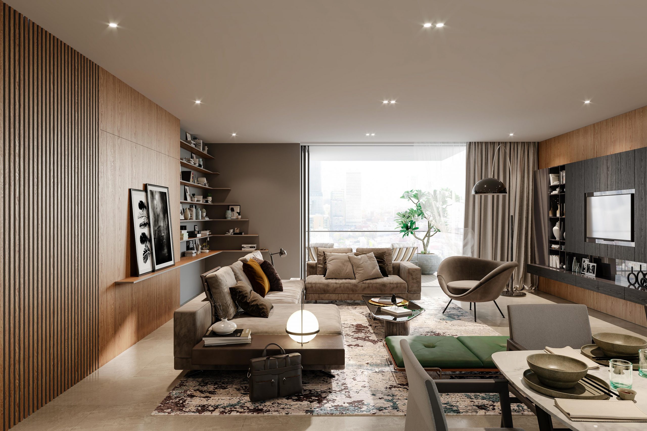 ODOM Living interior rendering